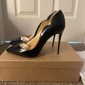 Christian Louboutin
Hot Chick 100 Patent Red Sole High-Heel Pumps